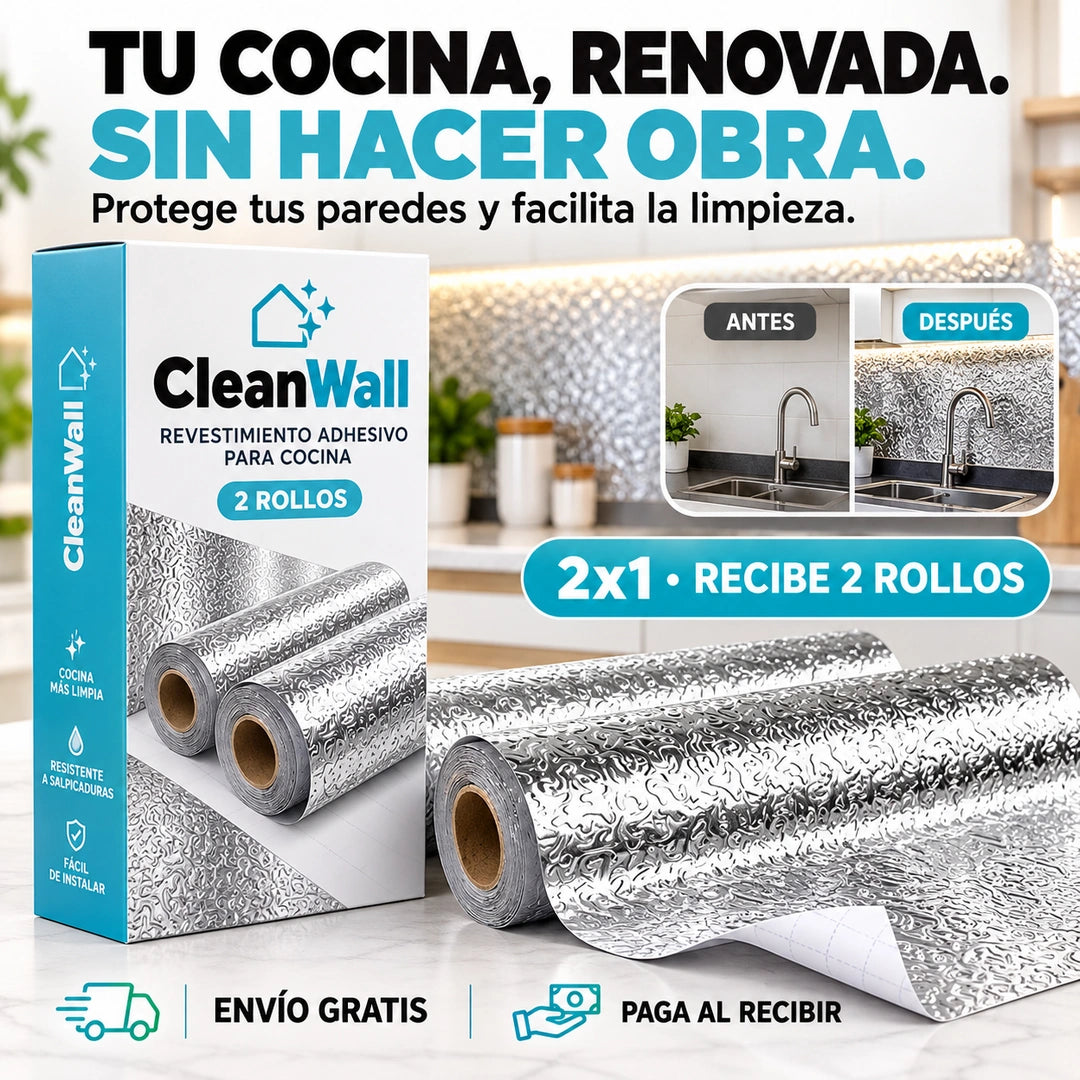 CleanWall™ - Aluminio Adhesivo Ultraresistente
