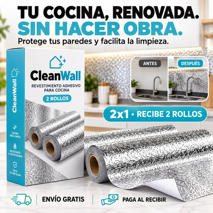 CleanWall™ - Aluminio Adhesivo Ultraresistente