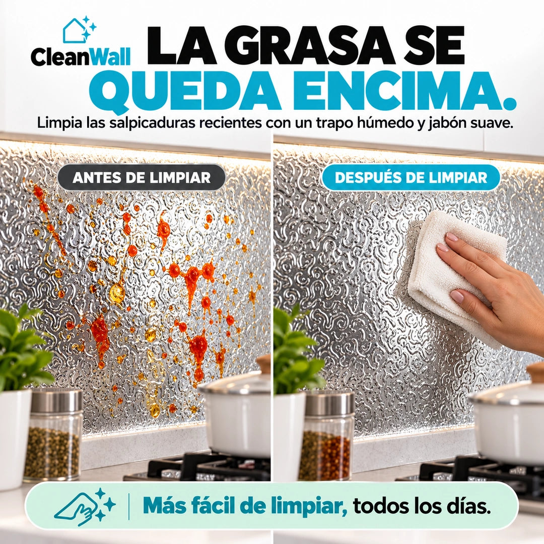 CleanWall™ - Aluminio Adhesivo Ultraresistente