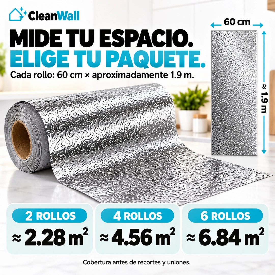 CleanWall™ - Aluminio Adhesivo Ultraresistente